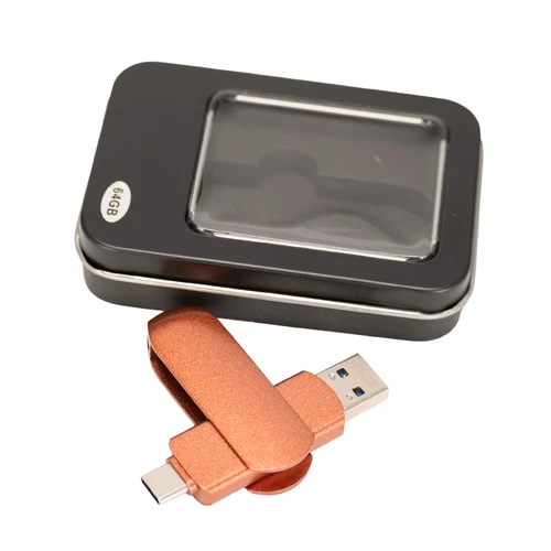 Pendrive giro encobrizado OTG USB 3.0 / Type C, 64GB